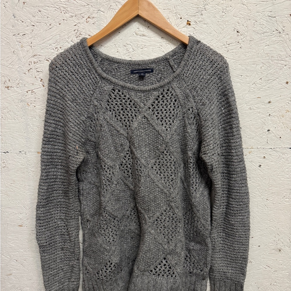 American Eagle Outfitters Charcoal Knit Women's Sweater
